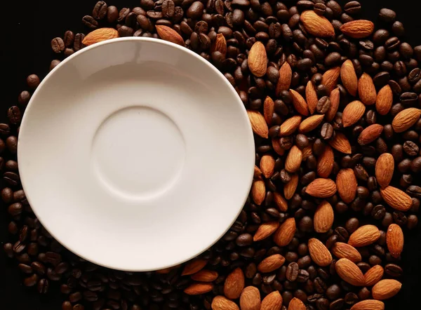 Arka plan için karışık badem ve kahve