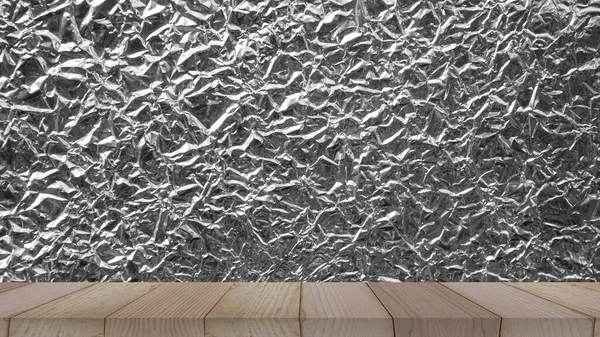 Фоном Алюминиевой Фольги Блестящей Смятой Поверхностью Текстурного Фона — стоковое фото
