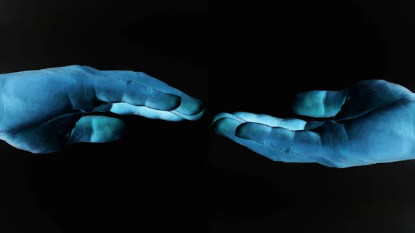 Adamın eli, eller parmak izole arka plan