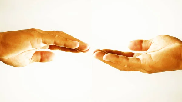 Ręka Mężczyzny Palce Odizolowane Tło — Zdjęcie stockowe