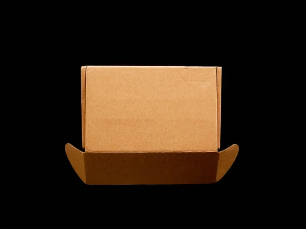 Caja Cartón Aislado Fondo — Foto de Stock