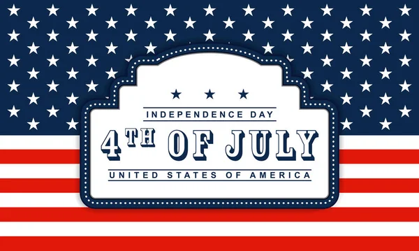 Vector Background 4Th July Independence Day — Stock Vector