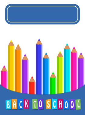 Kalemle okul vektör posteri.