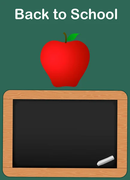 Chalkboard Com Moldura Madeira Desenho Estilo Giz — Vetor de Stock