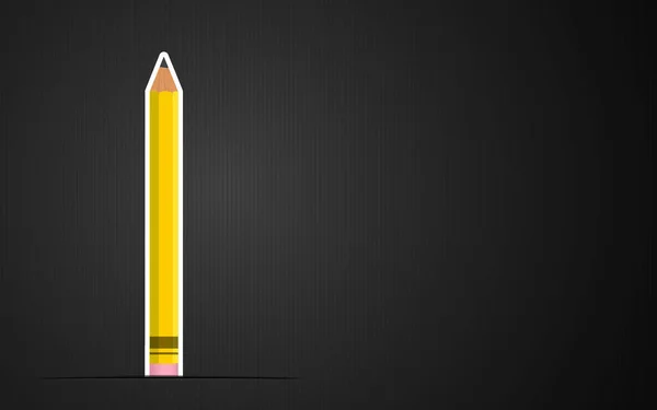 Back School Vector Poster Pencil — Stock Vector