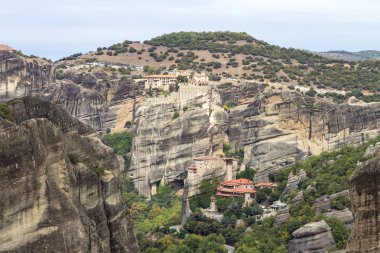 Meteora, Yunanistan Roussanou Manastırı görünümü