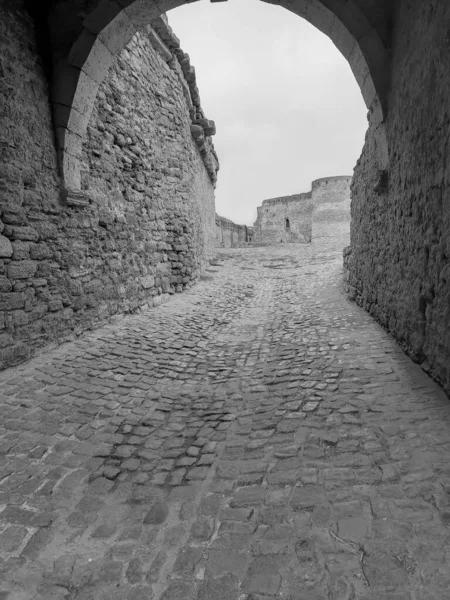 Steinmauern Der Alten Burg — Stockfoto