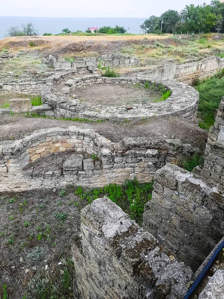 Археологічні Розкопки Реставрація Будівельних Стін — стокове фото