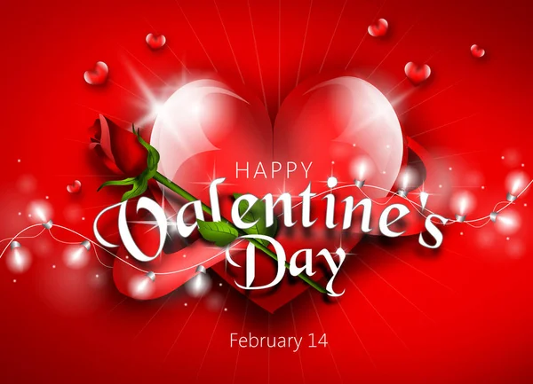 Afbeelding Van Wenskaart Voor Valentijnsdag Vakantie — Stockfoto