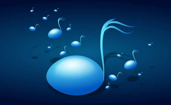 Blue background with music notes illustration decorated