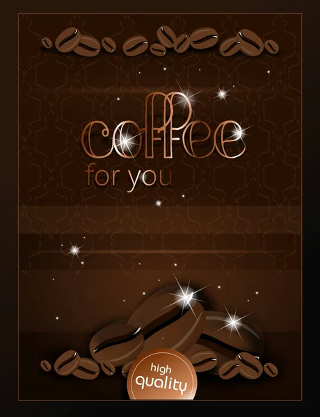 コーヒーを飲むのため暗い茶色イラスト デザイン — ストック写真