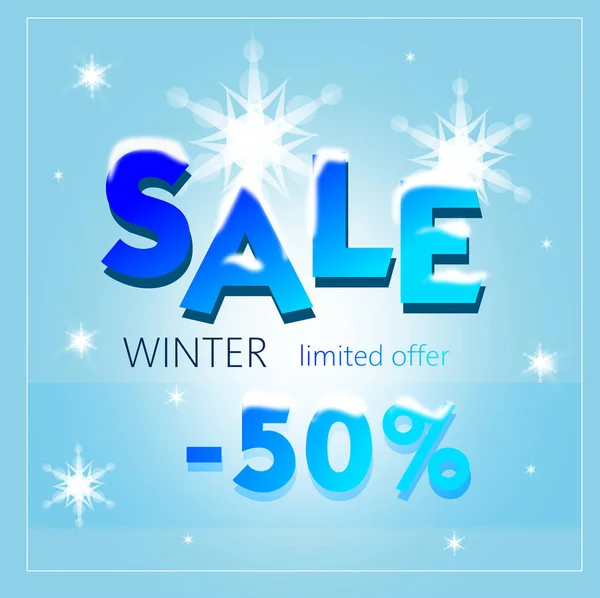 Web Banner Winter Sale Illustration — Stock Photo, Image