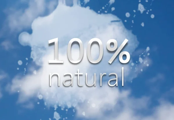 Horaire Produit 100 Naturel Avec Ciel Bleu — Photo