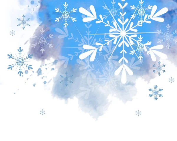 Winter Watercolor Background — Stock Photo, Image