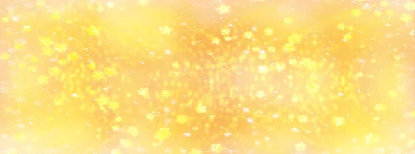 Желтое Знамя Золотыми Звездами Блестками Качестве Фона — стоковое фото