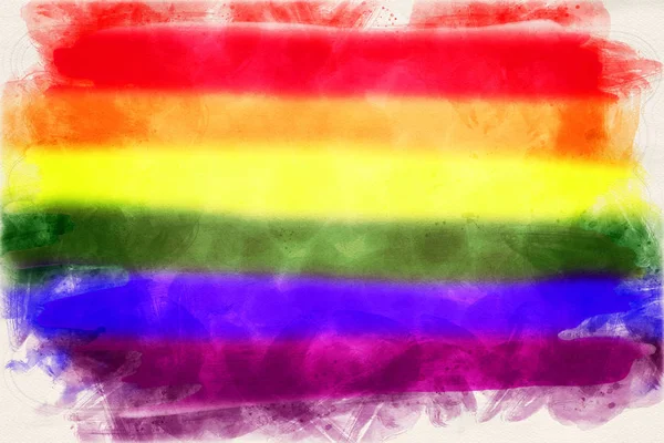 gay gurur bayrağı Aquarelle