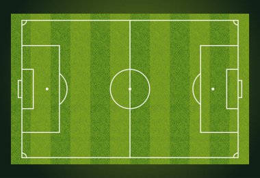 Futbol sahası, Avrupa Futbol Stadyumu. Mahkeme spor oyun için. vektör