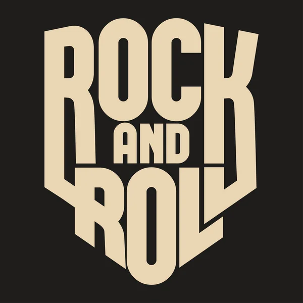 Letras de roca, diseño de póster o camiseta, vector — Vector de stock