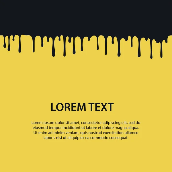 떨어지는 기름, 검은 페인트. 액체 얼룩입니다. 현재 똑 하 고 드롭입니다. 벡터 — 스톡 벡터