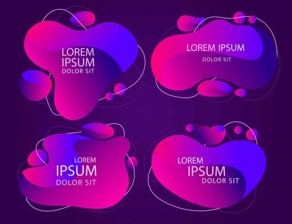 현대 추상적 프레임 배너, 색상 추상 액체 모양. 벡터 — 스톡 벡터