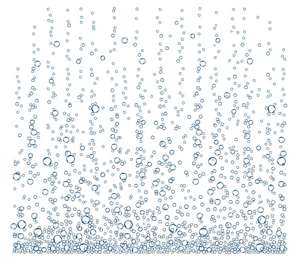 Bevanda frizzante isolata su fondo bianco. Bolle d'aria. Vettore — Vettoriale Stock