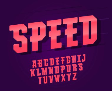 Modern zarif yazı tipi ve alfabe, abc tipografi tasarım. Vektör