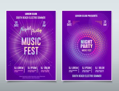 Flyer Elektronik müzik festivali, Ses Olay, Dj Party soyut müzik posteri, Teknoloji Arka Plan. Vektör
