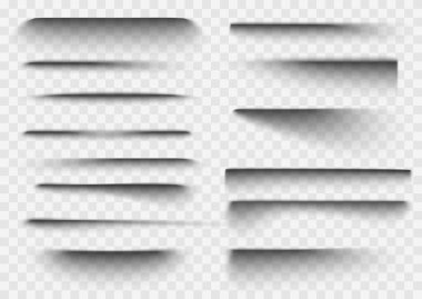 Kağıt gölge etkisi. Gerçekçi şeffaf gölgeler. Vektör