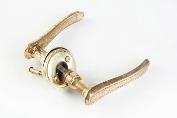 Vintage Brass deurklink — Stockfoto