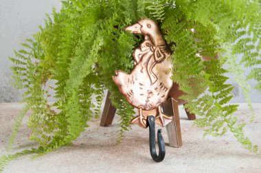 Antik bakır askı kancası