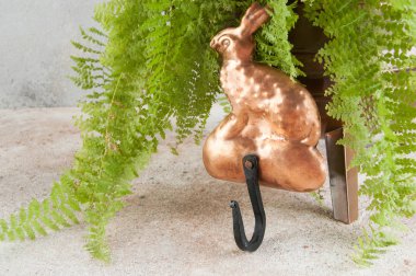 Antik bakır askı kancası