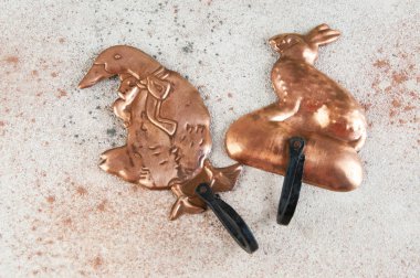 Antik bakır askı kancaları