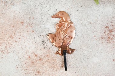 Antik bakır askı kancası