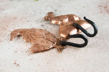 Antik bakır askı kancaları