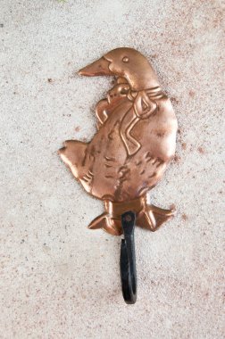 Antik bakır askı kancası