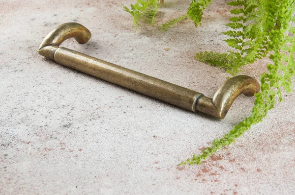 Türgriff aus Bronze — Stockfoto