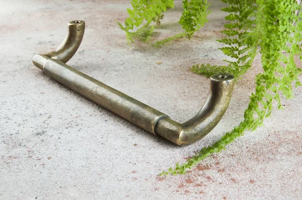 Vintage bronze door handle — Stock Photo, Image