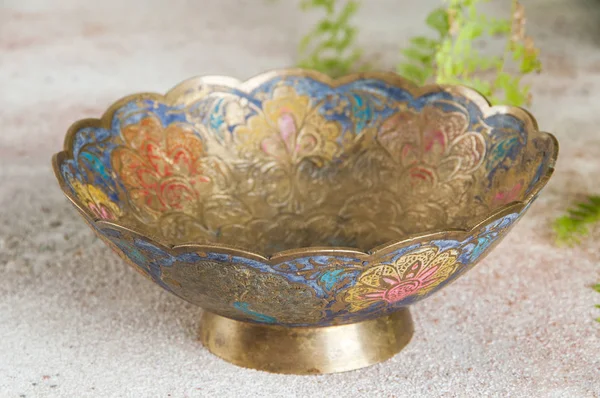 Old brass bowl