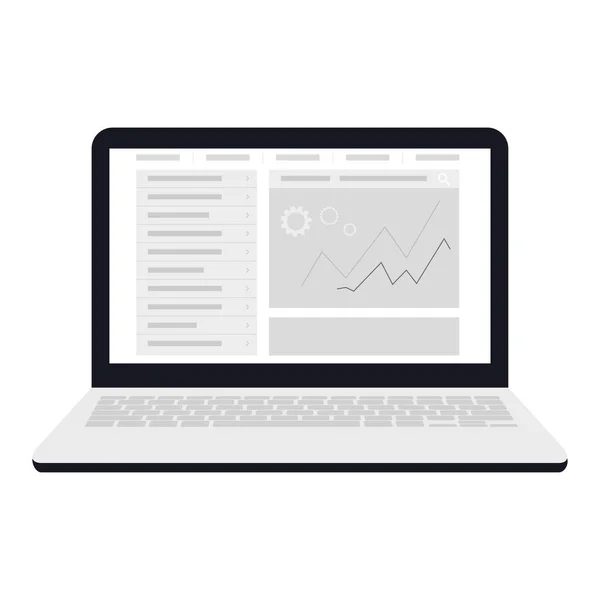 Laptop płaski ikona styl projekt-wektor ilustracja — Wektor stockowy