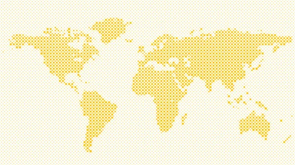 Motif point demi-ton fond de carte du monde — Image vectorielle