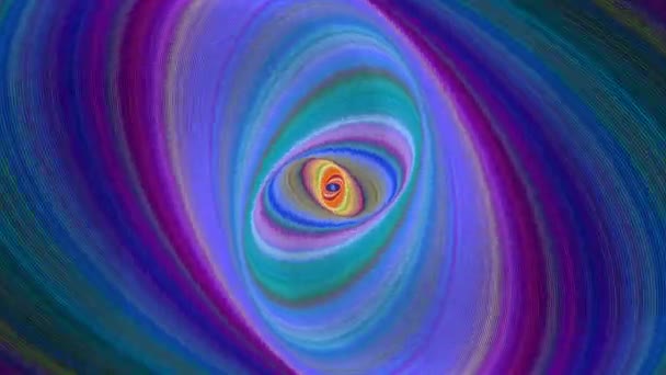 Fondo espiral de elipse abstracta colorida - gráfico de movimiento de bucle sin costuras — Vídeo de stock