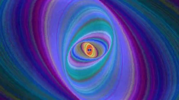 Fond en spirale abstrait ellipse coloré - graphique de mouvement de boucle sans couture 