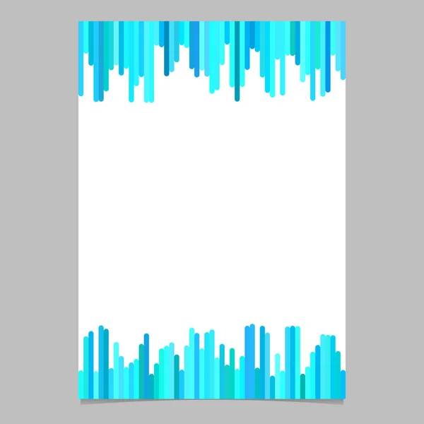 Gabarit d'affiche à rayures verticales arrondies dans des tons bleu clair — Image vectorielle