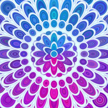 Çok renkli soyut çiçek mandala arka plan - grafik tasarım