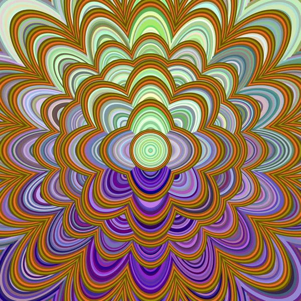 Colorful abstract flower mandala design background - vector digital art — Stock Vector