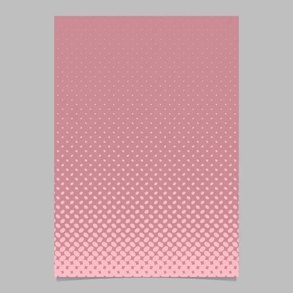 Шаблон брошюры Pink halftone ellipse pattern - векторный плакат фоновый графический дизайн с диагональными эллиптическими точками — стоковый вектор