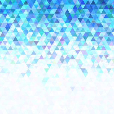 Mavi geometrik soyut Çift Üçgeni arka plan şablonu