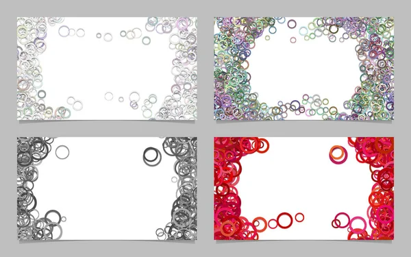 Plantilla de fondo de tarjeta abstracta con círculos fruncidos — Vector de stock
