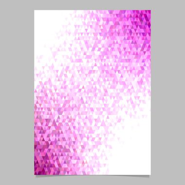 Soyut üçgen Broşür arka plan şablonu - poligonal ileti örneği tasarım