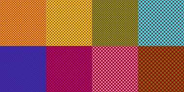 Nokta arka plan desen şablon seti - vektör grafikleri